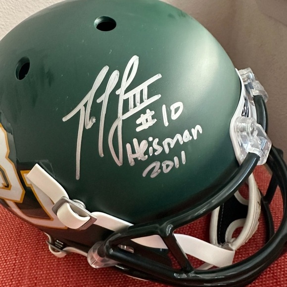 Robert Griffin III Signed Baylor Bears Helmet w 2011 Heisman -  w COA by JSA - Picture 2 of 11
